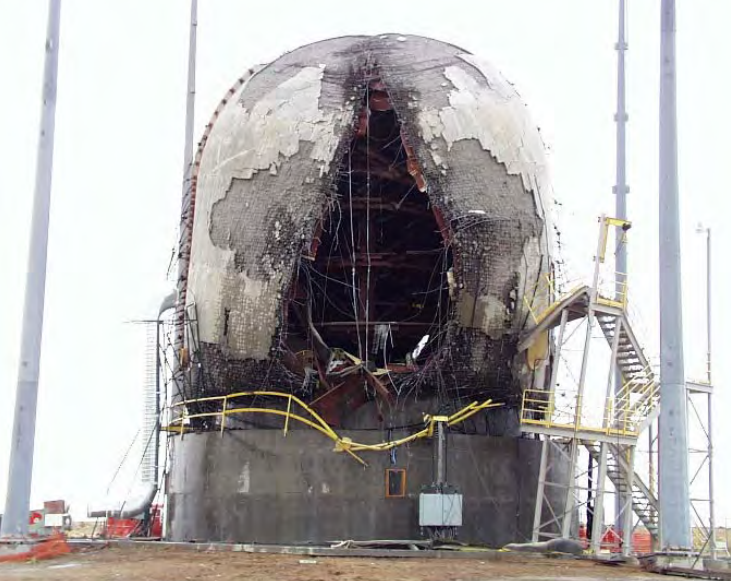 Ruptured Containment Following Structural Failure Test
