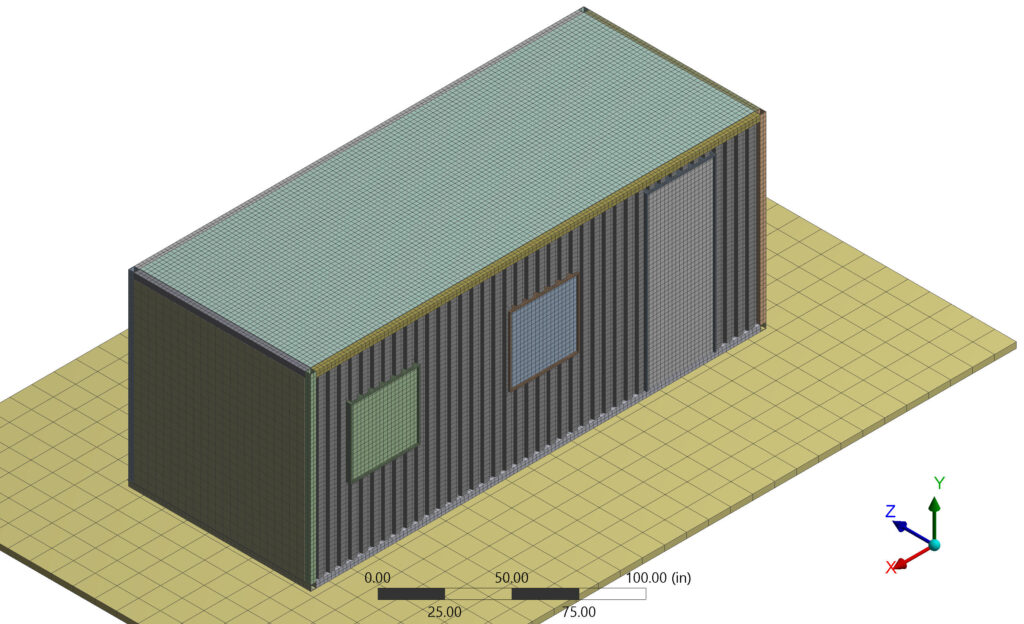 Blast Resistant Building with Mesh